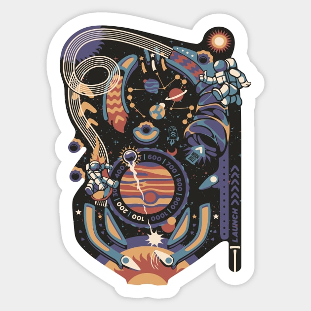 Pinball Space Machine Light by Tobe Fonseca Sticker by Tobe_Fonseca